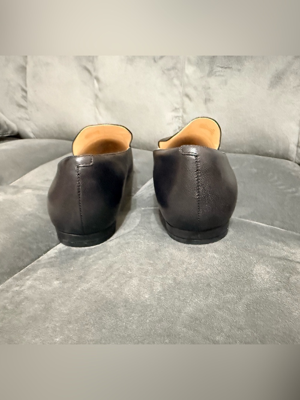 Cole Haan Black Pointed Leather Slip-On Loafers - Picture 6 of 12